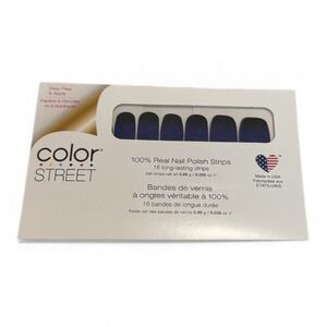 Color Street “Midnight Shift” Nail Polish Strips Retired Blue Glitter Gradient